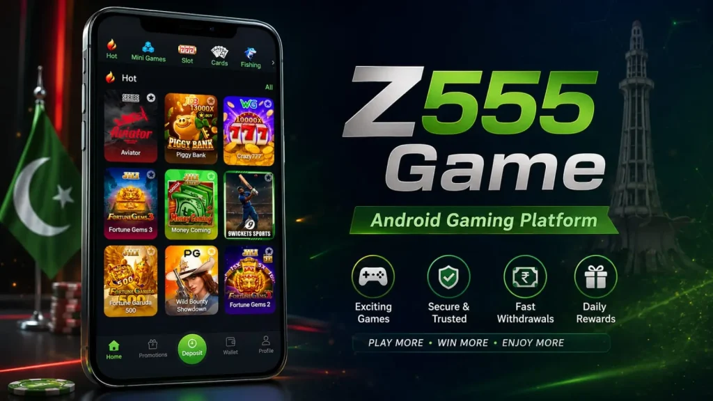 Z555 Game mobile gaming platform in Pakistan